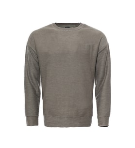 Yatay İnce Çizgili Haki Erkek Sweat - Wessi (Yeşil)