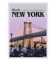 New York Tablo Ahşap Poster Dekoratif