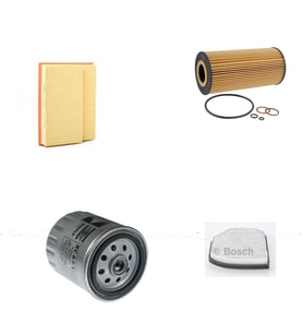 Bosch Filtre Bakım Seti Mercedes C220 D W202 1995-1999 Dizel Hava + Yağ F + Yakıt F. + Polen Sardes