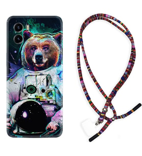 Vivo Y15S Y32 Y33S Y51 Y53S Kılıf Boyun Asklı Rasta Silikon Astronot Panda 1755