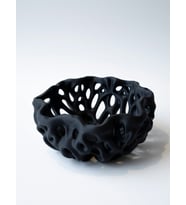 MYCRAFT3D Organik Delikli Dekoratif Kase Modern Şık Hafif Dayanıklı Ev Dekoru 20x9 cm