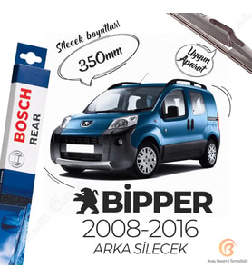 Bosch Rear Arka Silecek Peugeot Bipper 2008-2017 ile uyumlu (Siyah)
