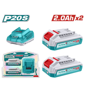 TOTAL P20S 2Lİ 2.0 Ah TFBLI2001 AKÜ VE ŞARJ ALETİ SETİ TFBCPK2212E