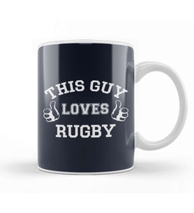 Rugby Union This Guy Loves Rugby Six Nations Logo Kupa Bardak Porselen