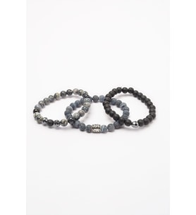AKİK JASPER HEMATİT ONYX DOĞALTAŞ KOMBİN BİLEKLİK GARANTİLİ KUTULU