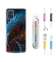 Samsung a71 A72 A73 A7 A9 2018 C7 C9 Kılıf Kablo Koruma Spiral Silikon Şahin 1756