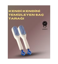 Kendini Temizleyen Masajlı Saç Tarağı – Anti-statik Ergonomik Tasarım - HPSBYI4622-3833