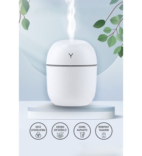 220 mL LED Işıklı Aroma Difizörü, Hava Nemlendirici, Şık ve Fonksiyonel