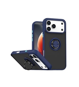 Newface Apple iPhone 17 Pro Montreal Yüzüklü Silikon Kapak - Lacivert