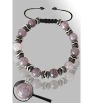 Sertifikalı Mat Silver Hematit Gri Akik Taşı Bileklik - Ayarlamalı (Çok Renkli)