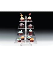 POLYCARBONAT TEPSİLİ 4  KATLI TEŞHİR STANDI(20-25-30-35 CM )