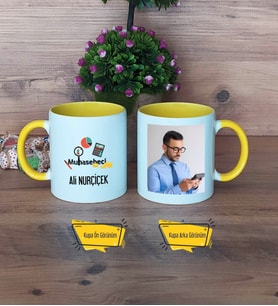Muhasebeci Kupa Bardak Sarı Fotoğraflı Muhasebeciler Günü Hediyesi