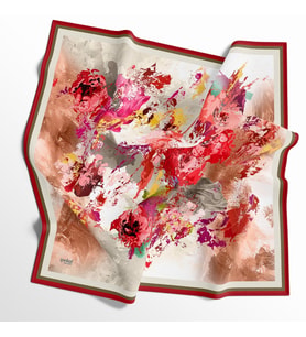 90 X 90  İpek Vual Yazlık İnce Eşarp-03008 (Bordo)
