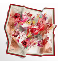 90 X 90  İpek Vual Yazlık İnce Eşarp-03008 (Bordo)