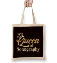 Queen Of Sonography Ultrasound Sonographer Echography Doctor Bez Çanta Uzun Saplı