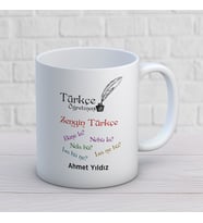 Kişiye Özel Meslek Türkçe Öğretmeni Hediyelik Kupa Bardak