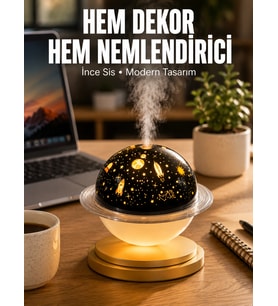 Hava Nemlendirici Renk Değiştiren Oda Kokusu Yıldızlı Projektör