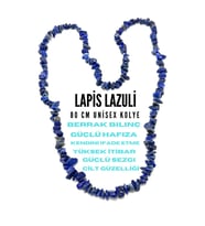 SERTİFİKALI LAPİS LAZULİ 80 CM NATURAL KESİM DOĞAL TAŞ KOLYE