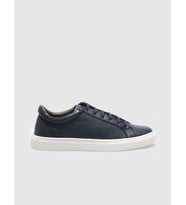 Hakiki Deri Lacivert Bağcıklı Erkek Sneaker