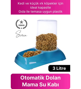 #otomatikmamakabı 3 Lt Otomatik Hazneli Kedi Köpek Mama Kabı Su Besin Uzun Süreli Evcil Hayvan Besin