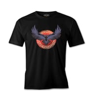 Raven Bird Screaming Siyah Erkek Tshirt