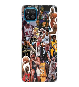 Samsung Galaxy M22 Uyumlu Basketbol Tasarımlı Şeffaf Telefon Kılıfı