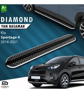 S-Dizayn Kia Sportage 4 Diamond Krom Yan Basamak 173 Cm 2016-2021
