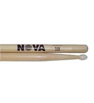 Vic Firth N5BN Nova 5B Naylon Uçlu Hickory Baget (Ekonomik Seri) Kalın Profil ile Güçlü Vuruşlar, Rock ve Pop İçin İdeal Ağırlık, Dayanıklı Naylon Uç Yapısı