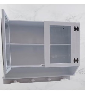 Hobi ADN 90351 Model Dekoratif TEREK Ecza Dolap MDF Parlak Beyaz lake El yapım