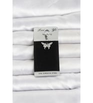 316L Cerrahi Çelik Kelebek Model Göbek Piercing 5886 - SSSSSS5614-1737