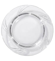 Şeffaf Mika Plastik Tabak - Parti Sunum Yemek Tabağı - Yuvarlak - 26 Cm. - 30 Adet