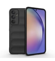 Samsung Galaxy A35 Uyumlu Kılıf Esnek TPU Oyuklu Arka Yüzey Tasarımlı Zore Etnik Silikon Kapak (Siyah)