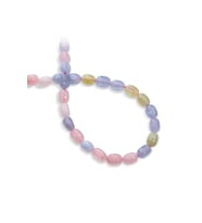 Sıkma Doğal Taş Pembe Mor Tımbıl 11x8mm Kesim Dizi