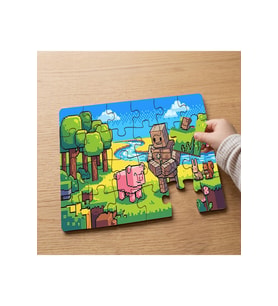 Manyetik Bloklar - Piksel Sanatı Tasarımlı 24 Parça Ahşap Çocuk Puzzle