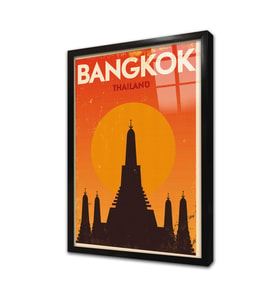 Bangkok Çerçeveli Cam Tablo