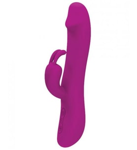 LilituShop Usb Şarjlı İleri Geri Hareketli Klitoris Uyarıcılı Tavşan Vibratör