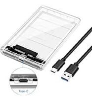 HARDDİSK KUTUSU ŞEFFAF 2.5'' HDD 3.1 TO TYPE-C 6 GBPS MAX 4 TB E KADAR DESTEKLİ