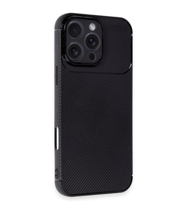 Apple iPhone 16 Pro Uyumlu Auto Focus Siyah Karbon Kapak Kılıf 
