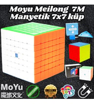 Orijinal MoYu Meilong 7x7 Manyetik Küp 7M - Moyu Speed Cube - Moyu 7x7 Zeka Küpü - Zeka Küpü - Magne (Çok Renkli)