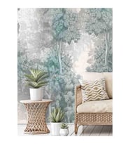 Dreamwall Sisli Orman Desenli Sağlıklı  Silinebilir Tekstil Duvar Kağıdı (Çok Renkli)