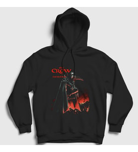 Presmono Unisex Siyah The Crow Eric Draven Rain Kapüşonlu Sweatshirt 440440tt