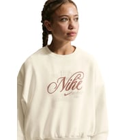 Nike Kid's Sportswear Club Fleece Boxy Crew Gfx Unisex Çocuk Sweatshirt Krem