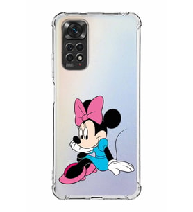 Xiaomi Redmi Note 11s Kamera ve Köşe  Korumalı Antishock Kapak Minnie Mouse Tasarımlı Şeffaf Kılıf
