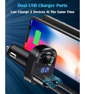 Bluetooth Fm Transmitter Araç Şarj Aleti Çakmaklık Müzik Kiti