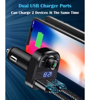 Bluetooth Fm Transmitter Araç Şarj Aleti Çakmaklık Müzik Kiti