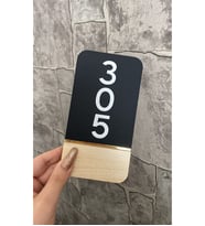 Meşe Serisi Siyah Mat Basic Kapı Numarası