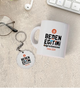 Beden Eğitimi Öğretmeni Kupa Bardak ve Anahtarlık Seti