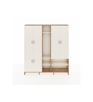 Arges Gardrop 15 Raflı 5 Kapaklı Tek Askılı 220x30x243 Çam-Aytaşı
