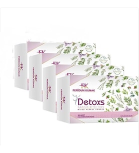 Organik 4 Kutu Ferudun Konak Detox Çayı 30 Şase Feridun Kunak