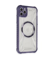 Apple İphone 11 Pro Max Kılıf Prag Magneticsafe Kapak - Derin Mor